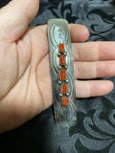 "The Barrett" Sterling silver with Red Coral