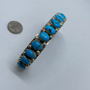 12 stone Kingman Turquoise bracelet