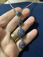 Purple Mojave necklace sterling silver 18 inches with a 3 inch drop NECKLACE