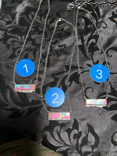 Cotton Candy bar necklace