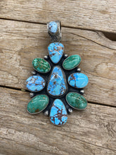 Outstanding Large Golden Hill and Royston Turquoise pendant