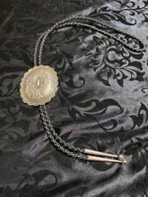 Sterling silver Concho bolo created by Carson Black goat