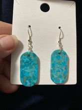 Amazingly simple Turquoise slab earrings
