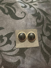 Over sized Black onyx ￼stud earrings