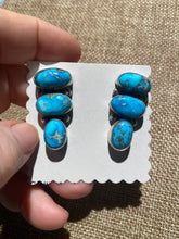 "The Three Stone  Cortez" Turquoise earrings