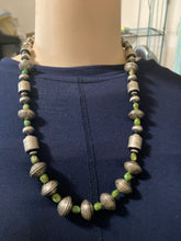 “Classic Green Turquoise, dimes, tubs, and Navajo pearls!