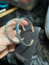 Large snake eye, turquoise, hoops