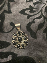 Black onyx simple oval cluster Pendant