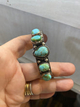 Sonoran Gold Turquoise 5 stone cuff bracelet