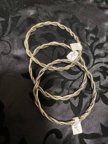 Heavy sterling silver twisted wire bracelet