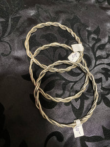 Heavy sterling silver twisted wire bracelet