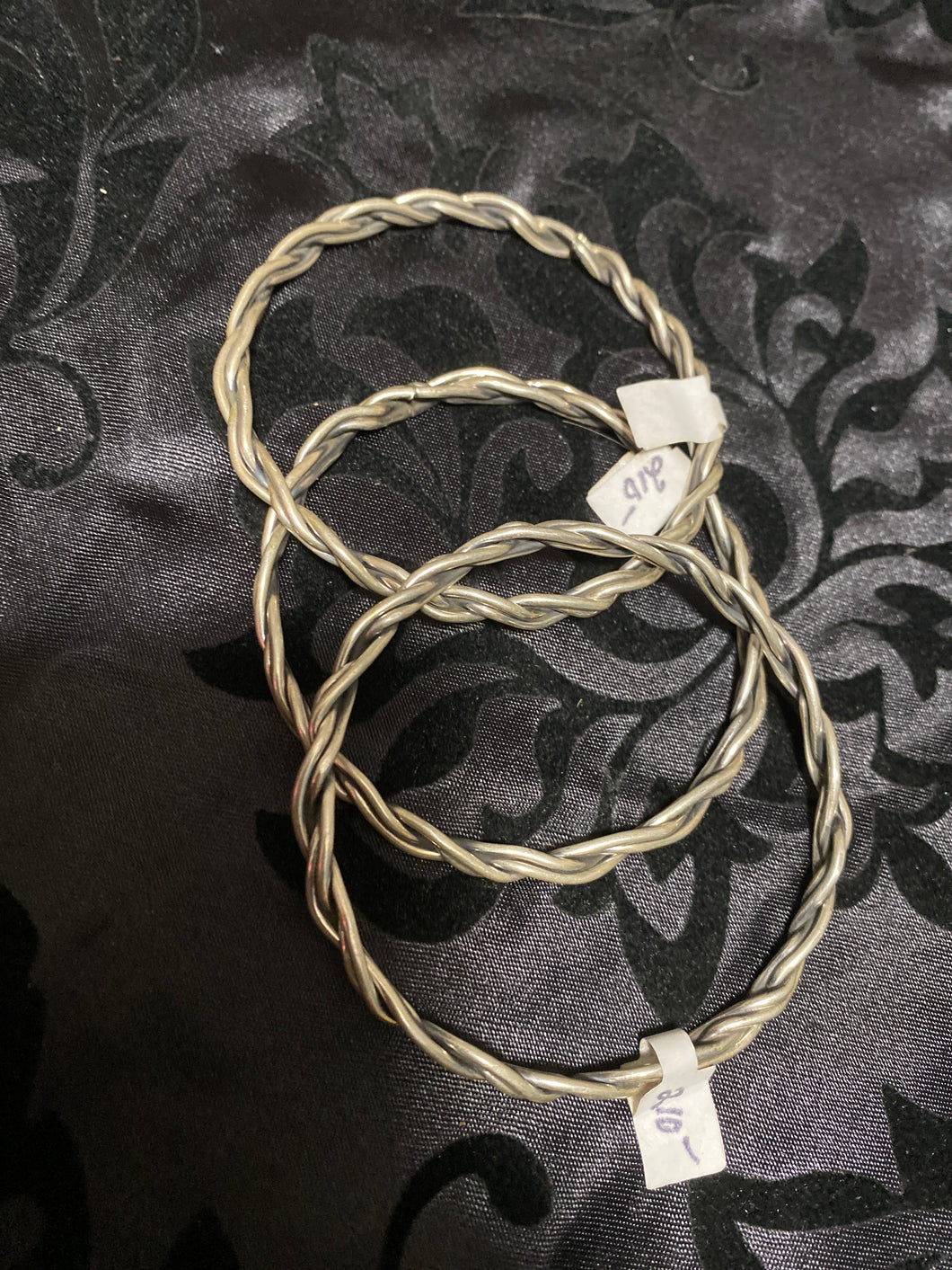 Heavy sterling silver twisted wire bracelet