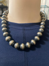Sterling silver Navajo pearl necklace 18 inches 14 mm