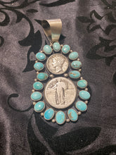 Double coin, Dry Creek Turquoise Pendant!