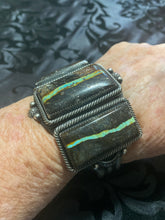 The green blackjack Turquoise 3 stone, turquoise bracelet! “The fern”