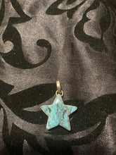 Tiny star turquoise pendant.