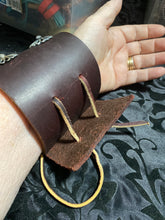 Navajo leather bow guard Bracelet