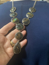 The 8 round blackjack Stones with one teardrop stone in this Trophy necklace ￼