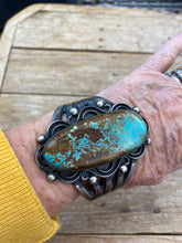 Large Single Stone Heavy sterling bracelet