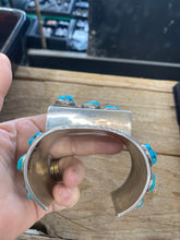 Vintage watch band cuff with a sterling silver box top