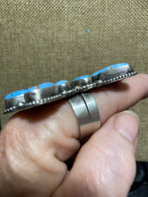 Golden Hill Turquoise  Cluster Ring size 10