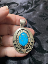Vintage Sterling Silver,  Kingman Turquoise Southwest design!