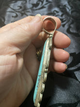 Number eight turquoise, long oval pendant!