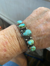 Sonoran Gold Turquoise 5 stone cuff bracelet