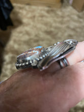 Tremendous all silver Golden Hill Turquoise ring!