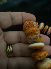 Orange Spiny oyster disc necklace! 28 inches long ￼￼