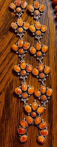 Orange Spiny Oyster mini squash necklace