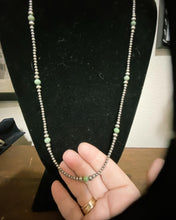 Nevada Green Turquoise and Navajo Pearls 36 inch necklace