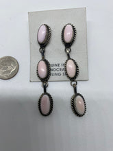 Pink Conch shell long chandler earrings