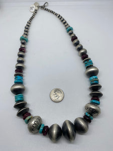 Multi Shapes/colors Navajo Pearl Necklace