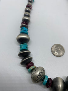 Multi Shapes/colors Navajo Pearl Necklace