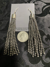 Long multi strand, Navajo pearl earrings
