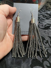 Long multi strand, Navajo pearl earrings