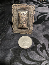 Large sterling silver, square Concho ring!
