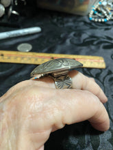 Round,thick, sterling, silver Concho ring