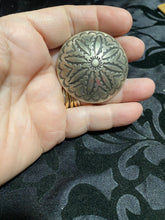 Round,thick, sterling, silver Concho ring