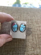 Cotton candy, stud earrings