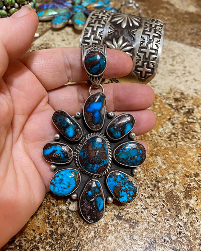Large Bisbee Turquoise Pendant!