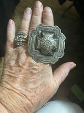 Sterling silver native American made crossing ring