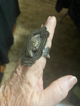 Sterling silver native American made crossing ring