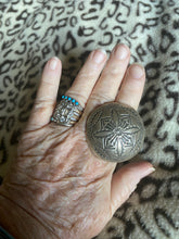 Round,thick, sterling, silver Concho ring