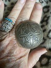 Round,thick, sterling, silver Concho ring