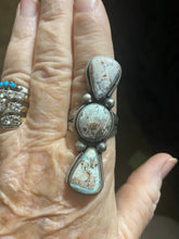 “The dice” 3 stone Dry Creek Turquoise ring