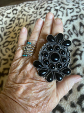 Cluster black Onyx ring