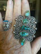 Royston Turquoise large decorative 5 stone ring