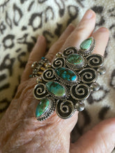 Royston Turquoise large decorative 5 stone ring